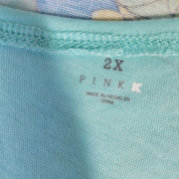 NWT Vintage Pink by Kmart Robe/Chemis Set Teal Floral Size 2XL Cotton Poly Blend - Picture 8 of 12